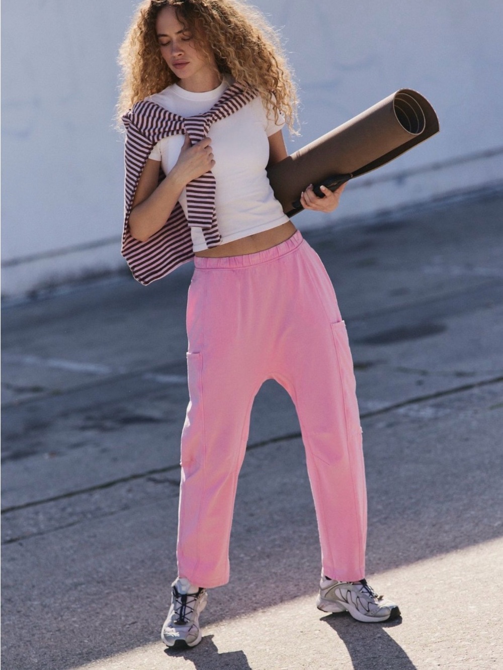 Free People Hot Shot pants Pink icing Large